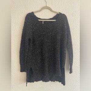 Free People Textured Black Sweater
